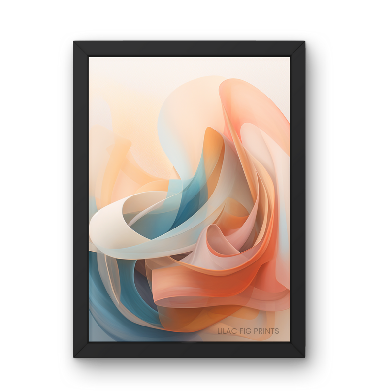 Pastel Swirl Motion | Digital Wall Art Print | Minimalist Abstract Collection