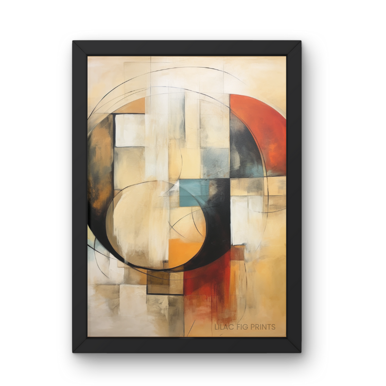 Golden Fusion | Digital Wall Art Print | Modern Abstract Collection