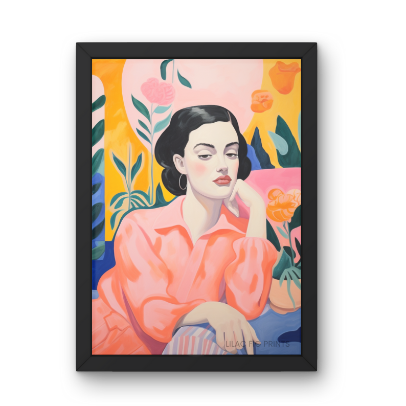 Woman of Leisure | Digital Wall Art Print | Abstract Pastel Collection