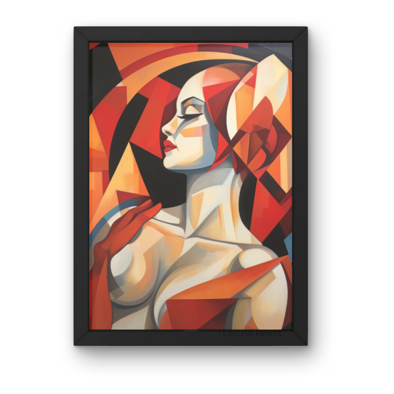 Geo Crimson | Digital Wall Art Print | Bold Geometric Collection