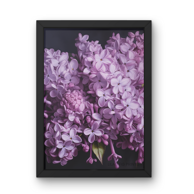 Violet Bushes | Digital Wall Art Print | Moody Floral Collection