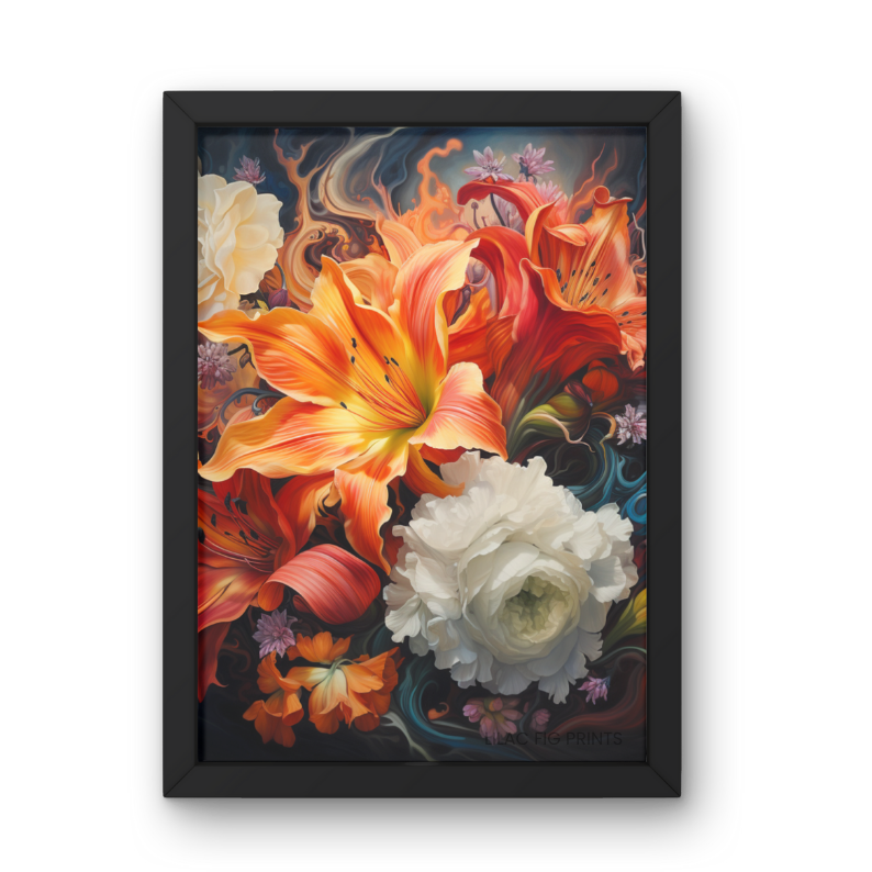 Radiant Bouquet | Digital Wall Art Print | Floral Opulence Collection