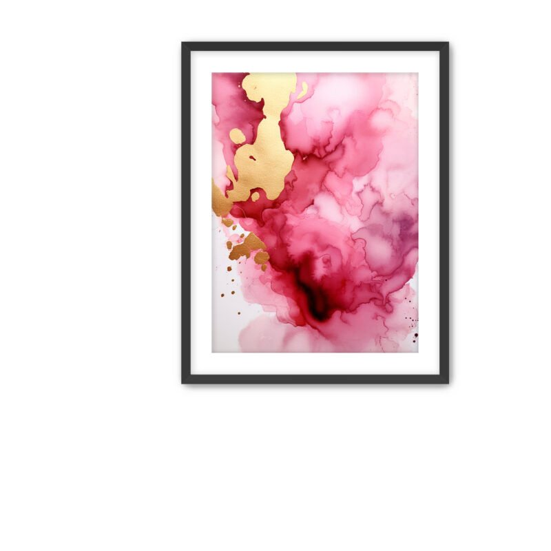 Pink Ink Framed Fine Art Prints | Abstract Fine Art Collection