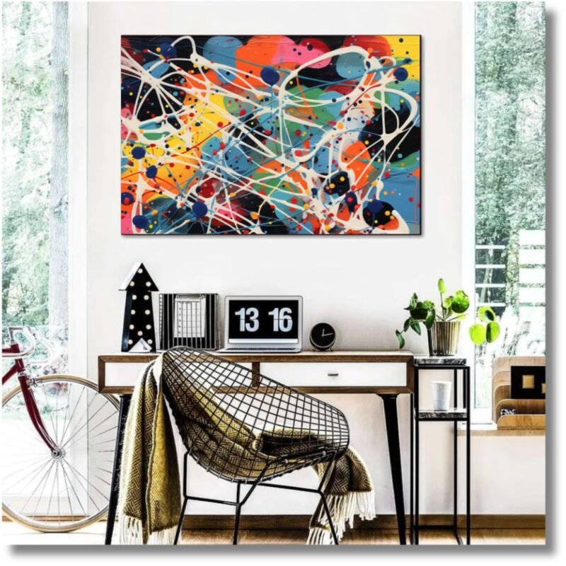 Retro Reflection Wall Art | Abstract Framed Fine Art Canvas Collection