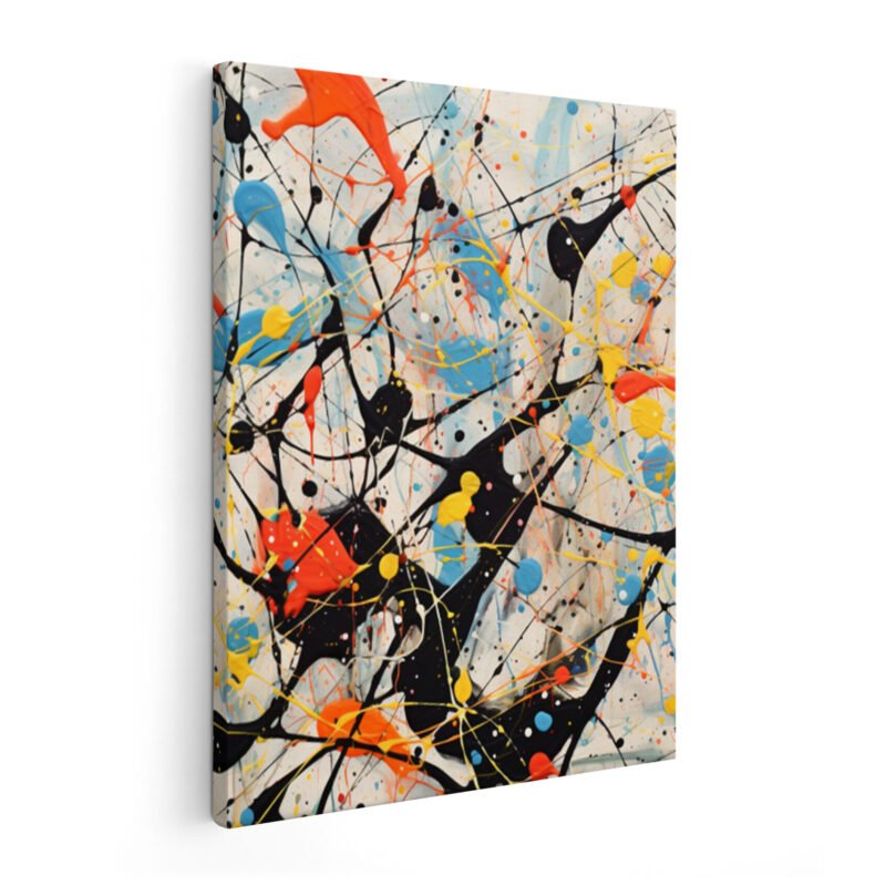 Precise Splatter On Wrapped Canvas | Abstract Wall Art Collection