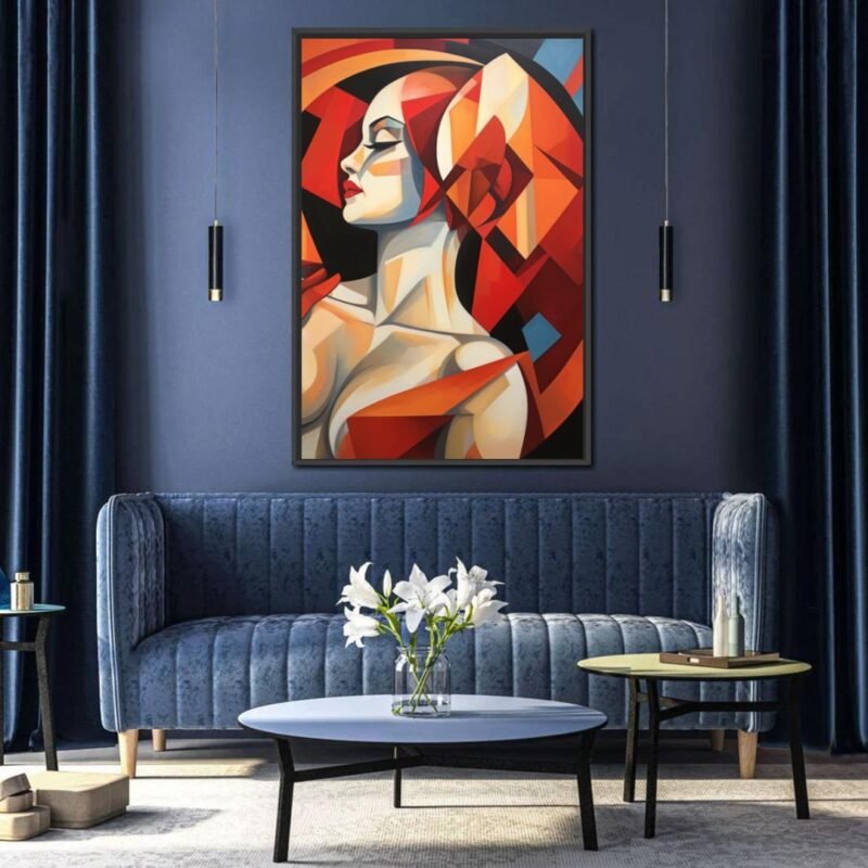 Geo Crimson Wall Art