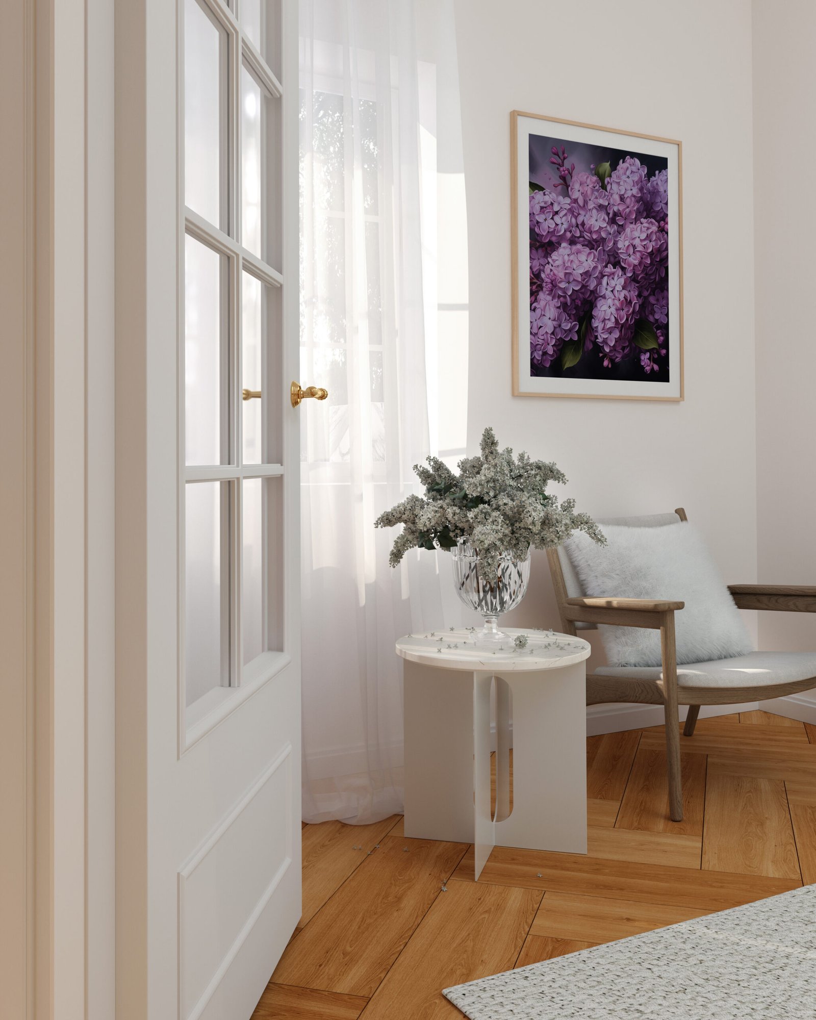 Japandi-White Framed 1Pic Hallway FL1002