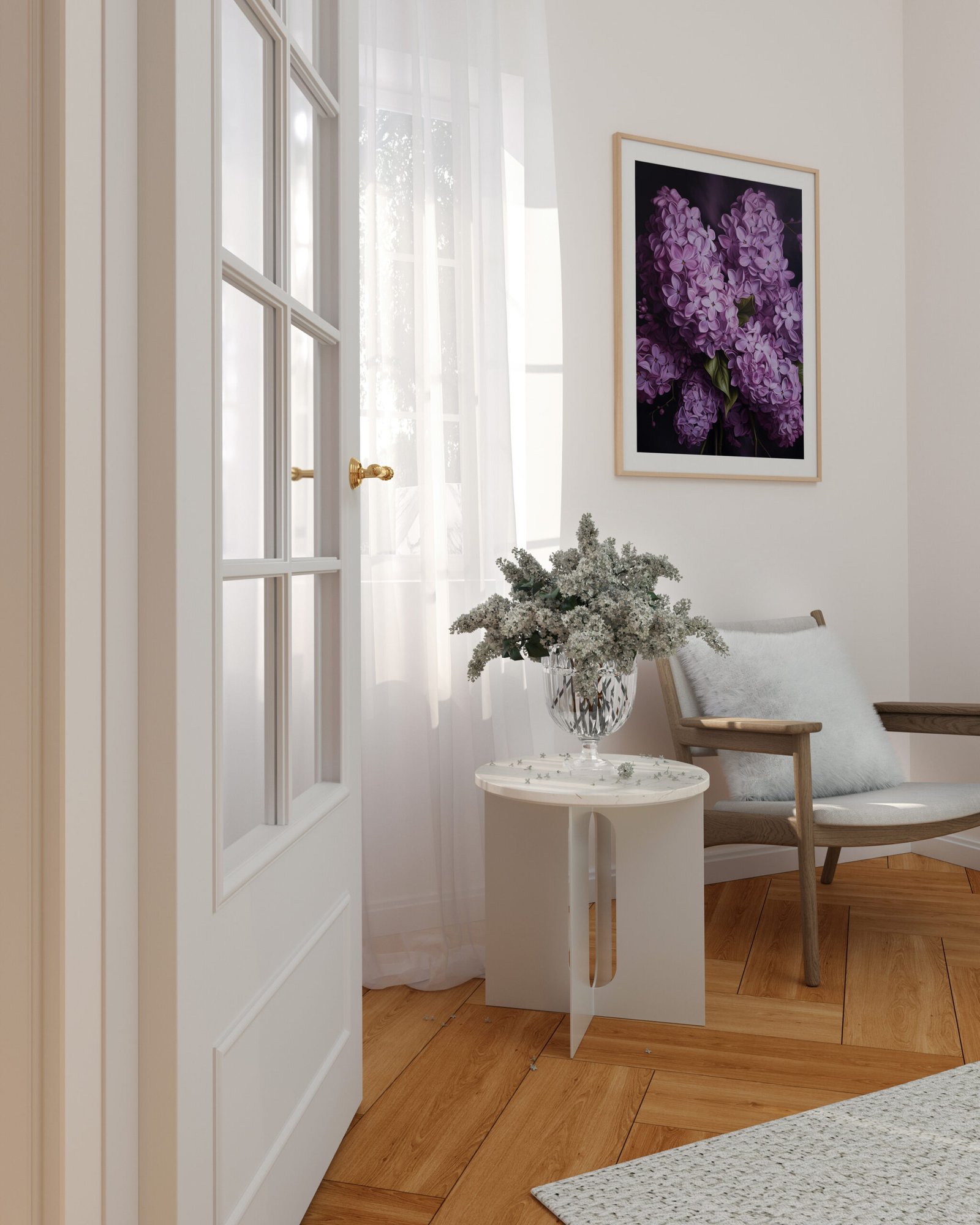 Japandi-White Framed 1Pic Hallway FL1003
