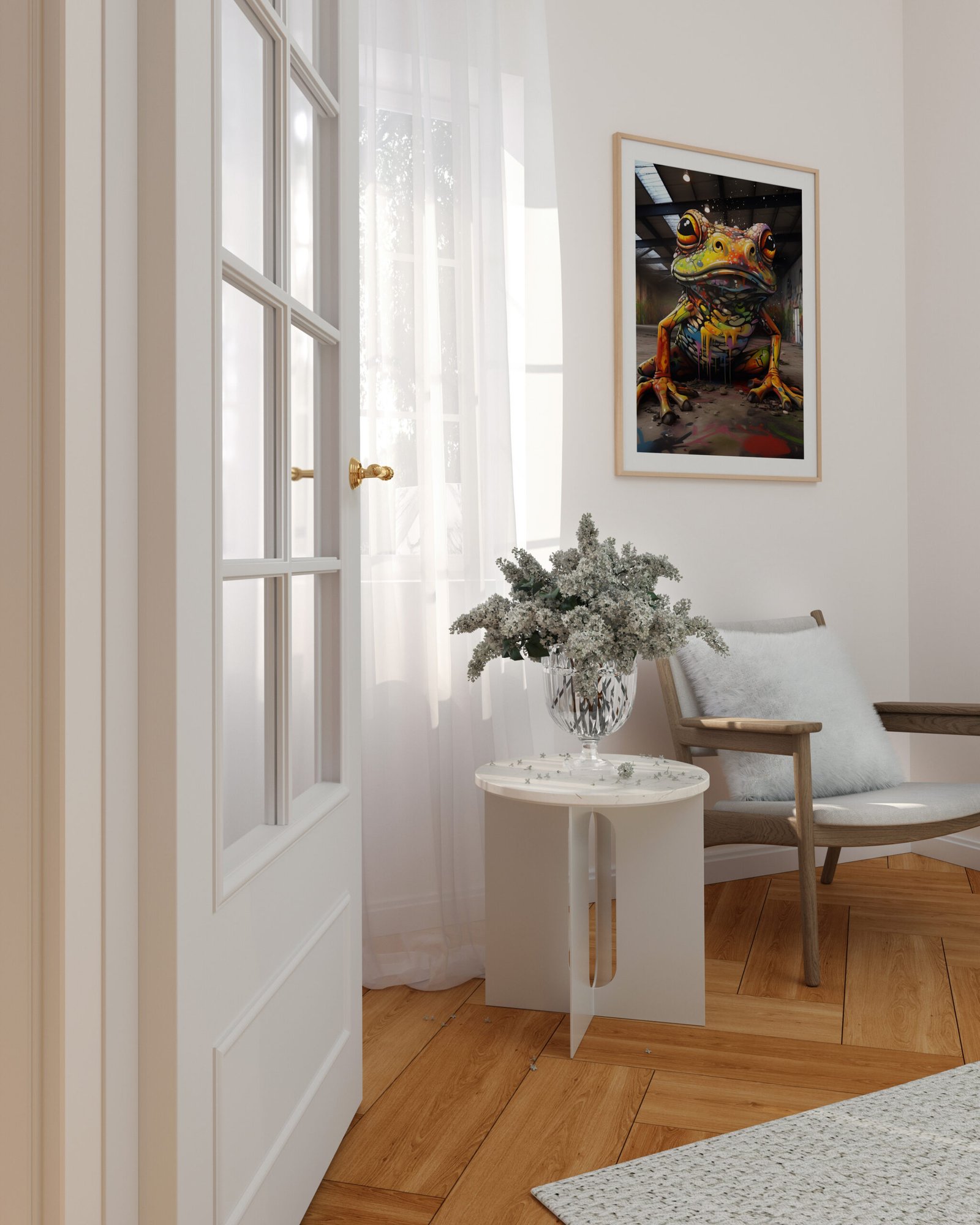 Japandi-White Framed 1Pic Hallway S1008