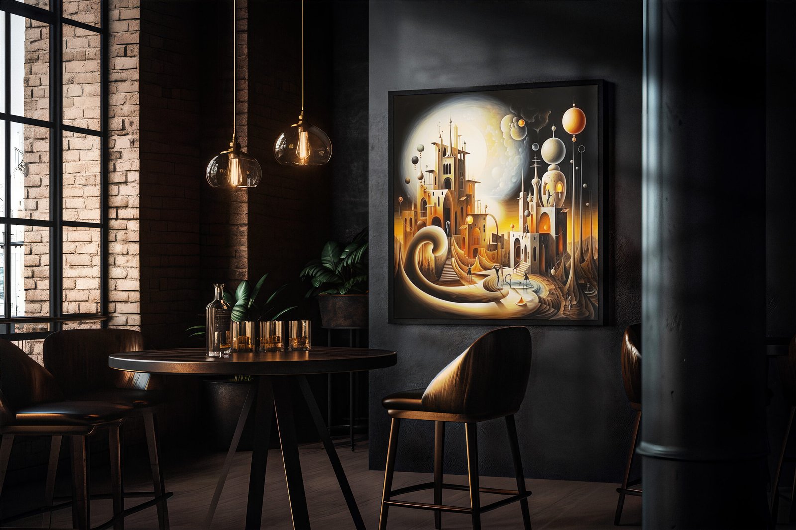 Lounge Black Frame SQ F1016