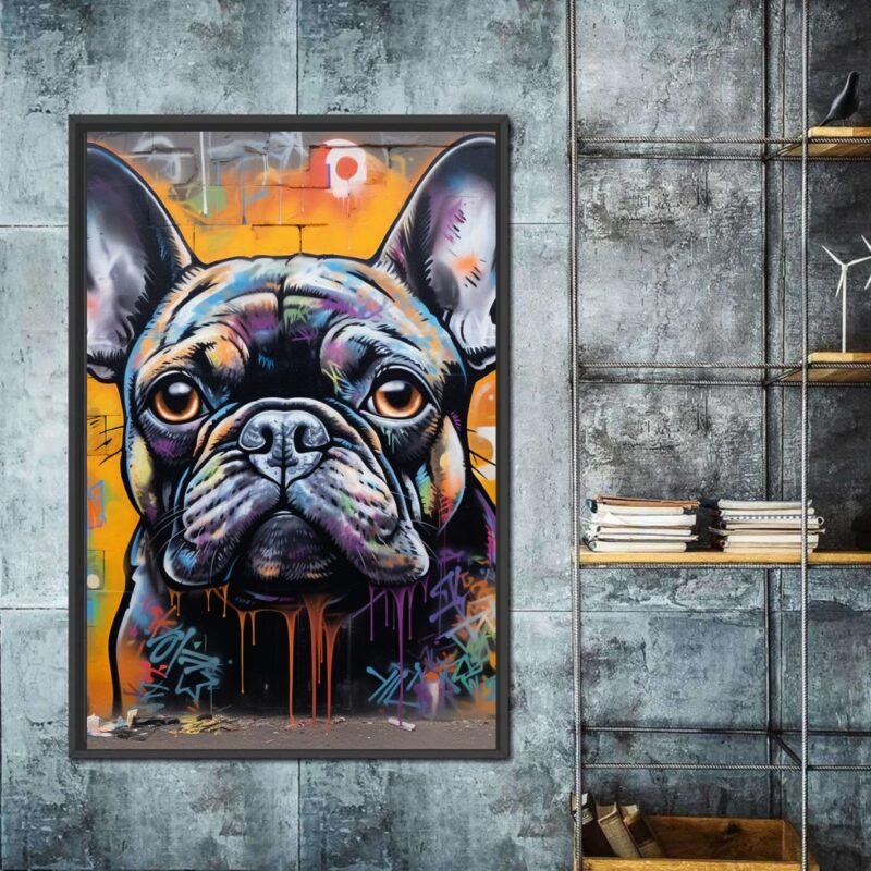 Graffiti Frenchie Wall Art