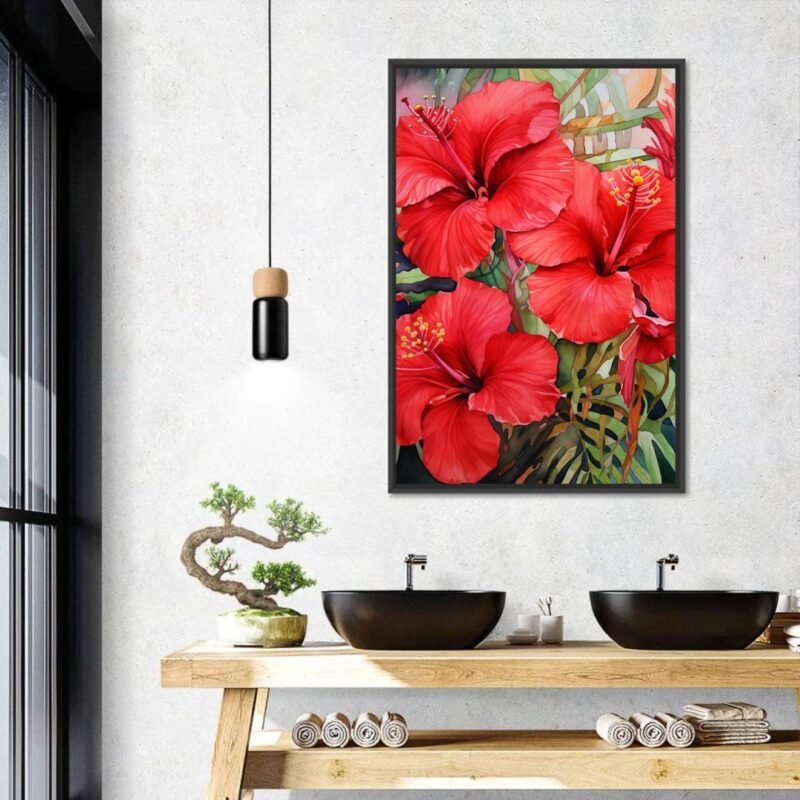 Tropical Red Wall Art Collection