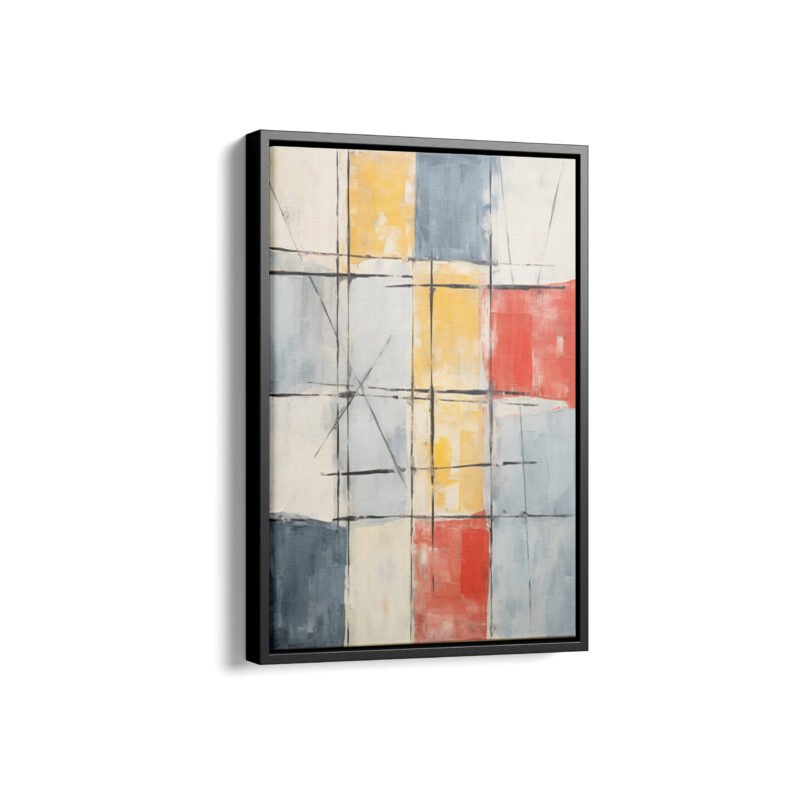Abstract Patches Framed Canvas Prints | Sketch Framed Canvas Collection
