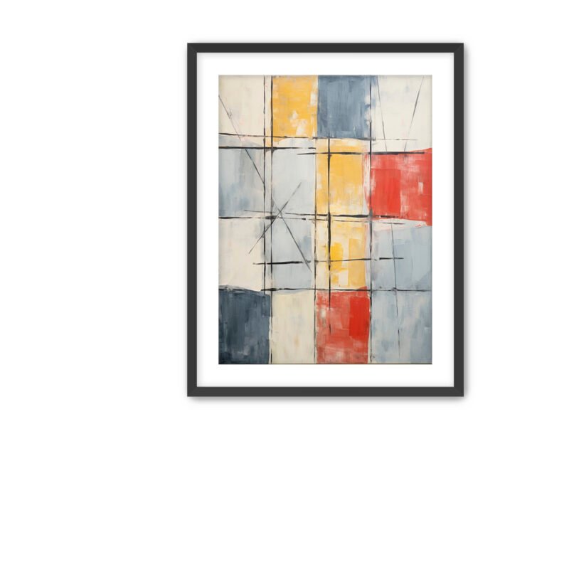 Abstract Patchwork Framed Fine Art Prints | Sketch Fine Art Collection