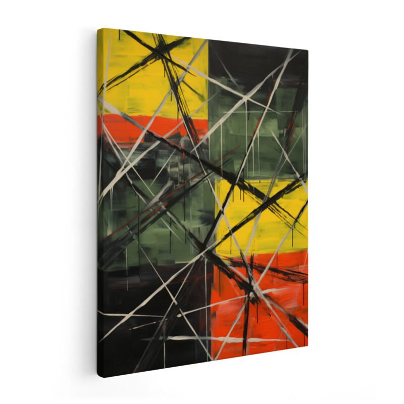 Abstract Rasta Canvas Prints | Geometric Art Wrapped Canvas Collection