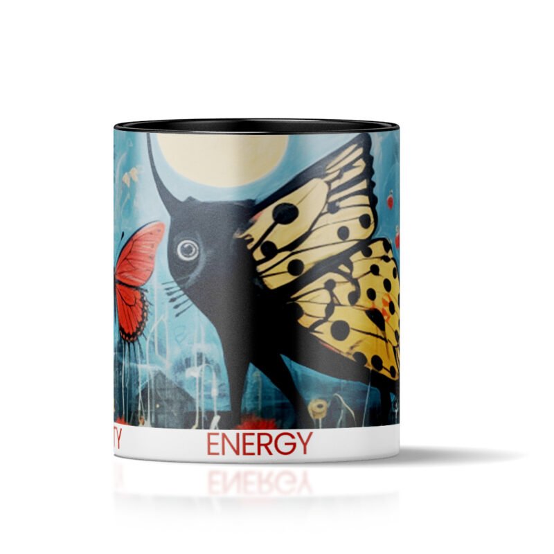 Butterfly Zen Art Personalized Mug | Vibrant Fine Art Customized Mug | Coffee Lover