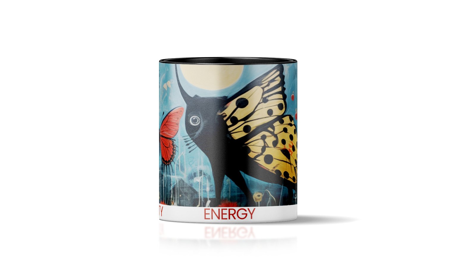 Butterfly Zen Art Personalized Mug | Vibrant Fine Art Customized Mug | Coffee Lover - Image 1