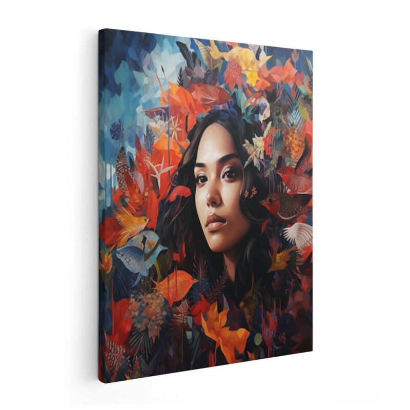 Blue Gaze On Wrapped Canvas