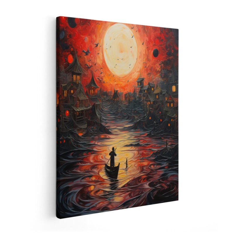 Red River On Wrapped Canvas