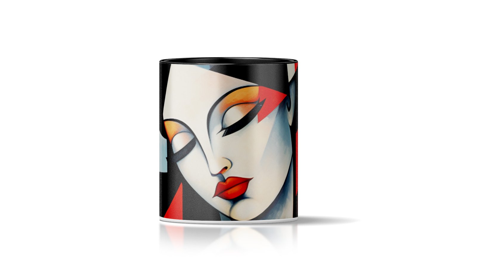 Scarlet Customized Abstract Fine Art Mug | Personalized Ceramic Mug - Image 1