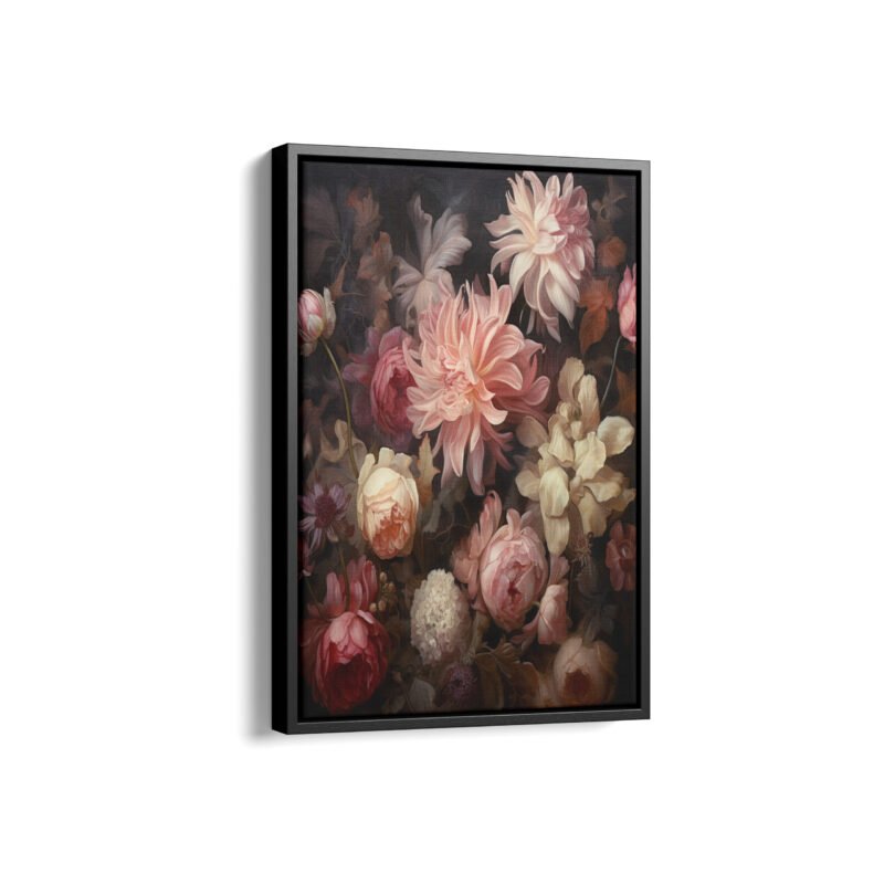Pretty In Pink Framed Canvas Prints | Floral Framed Canvas Collection