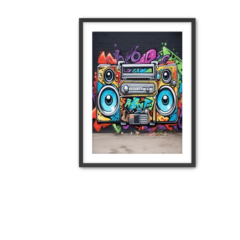 Graffiti Boom Box Framed Fine Art Prints | Urban Fine Art Collection