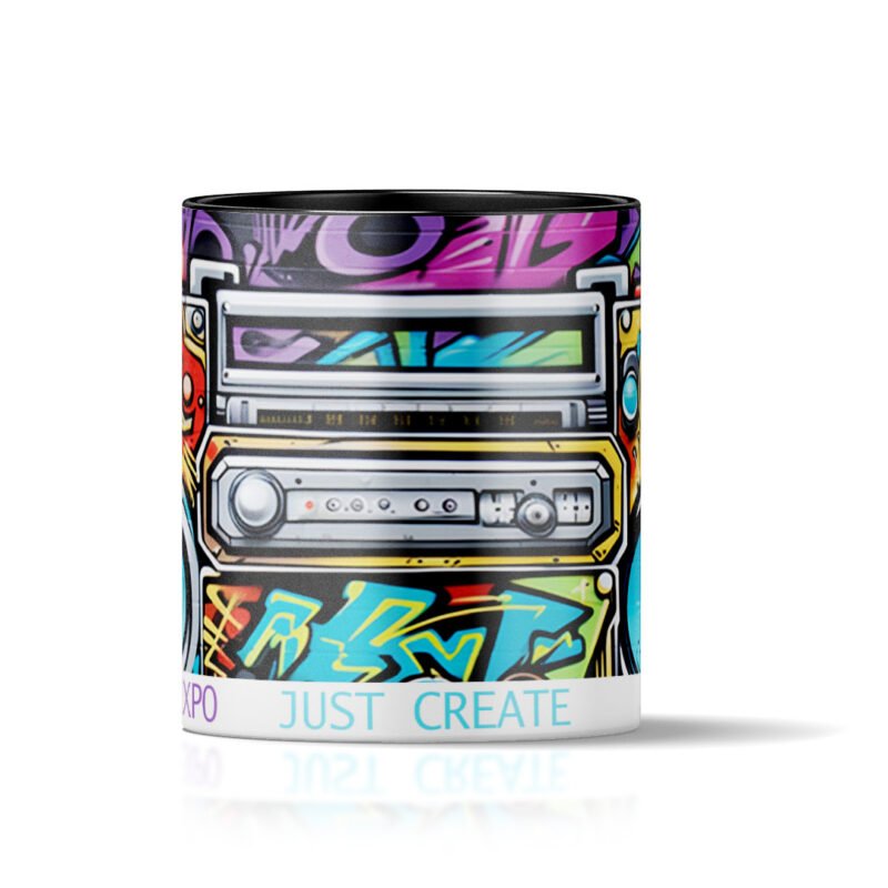 Modern Street Art Graffiti Personalized Mug | Abstract Fine Art Customized Mug | Elevate Mornings