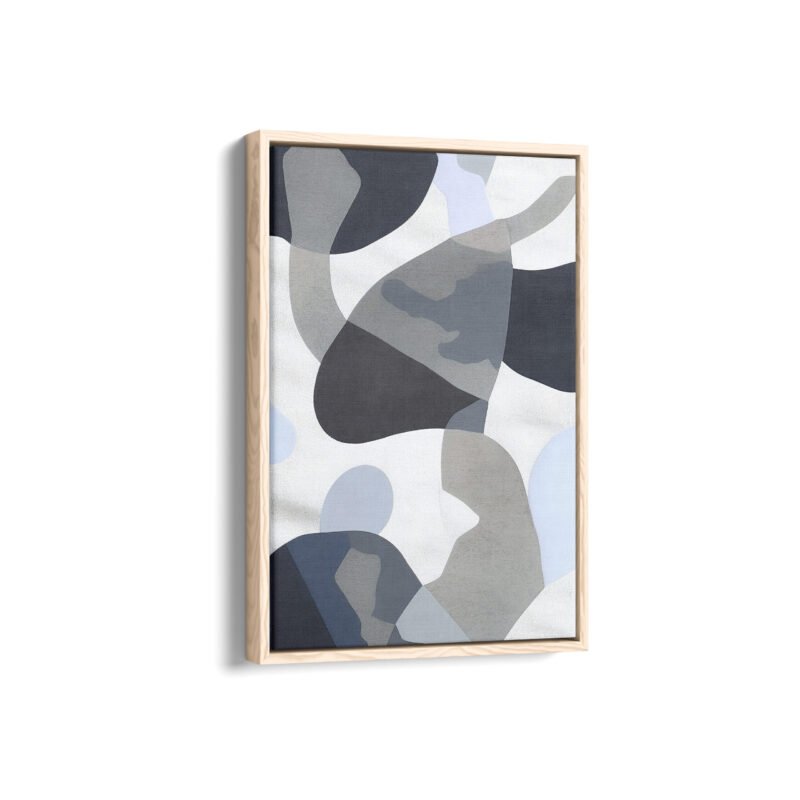 Nebula Blue Framed Canvas Prints | Abstract Framed Canvas Collection