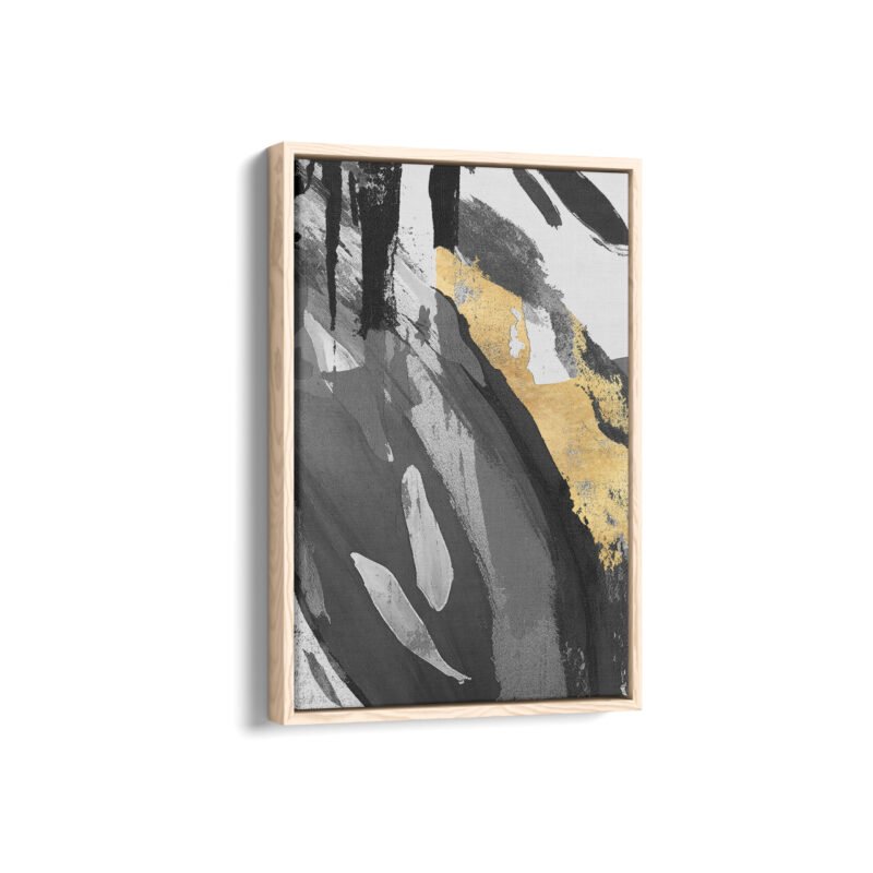 Charcoal Echoes Framed Canvas Prints | Abstract Framed Canvas Collection