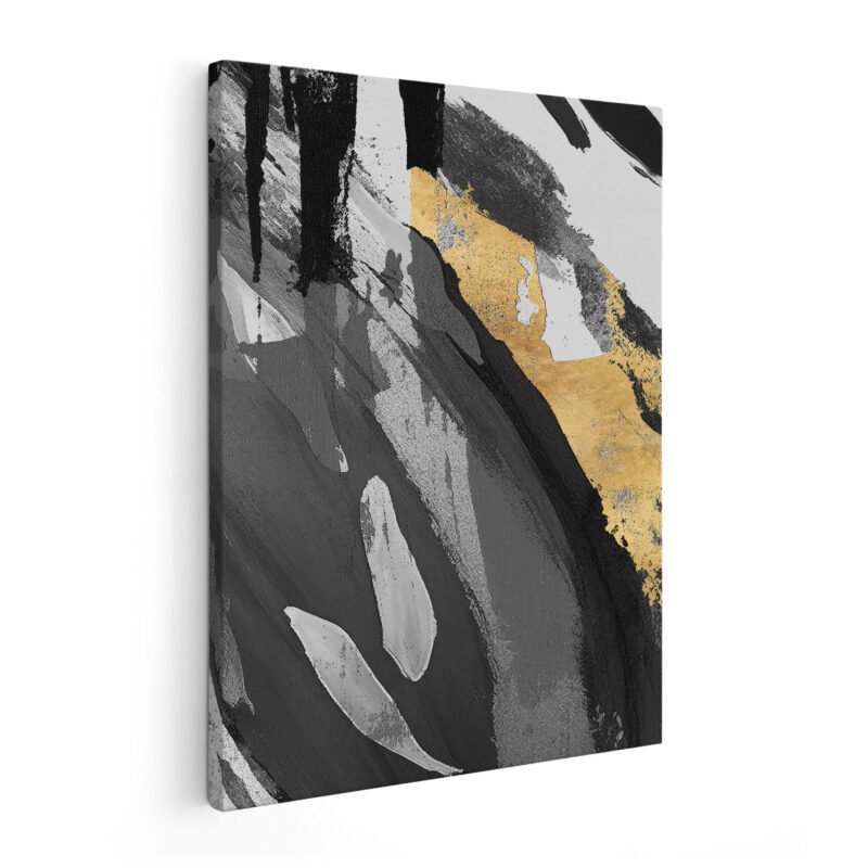 Charcoal Echoes Canvas Prints | Abstract Wrapped Canvas Collection